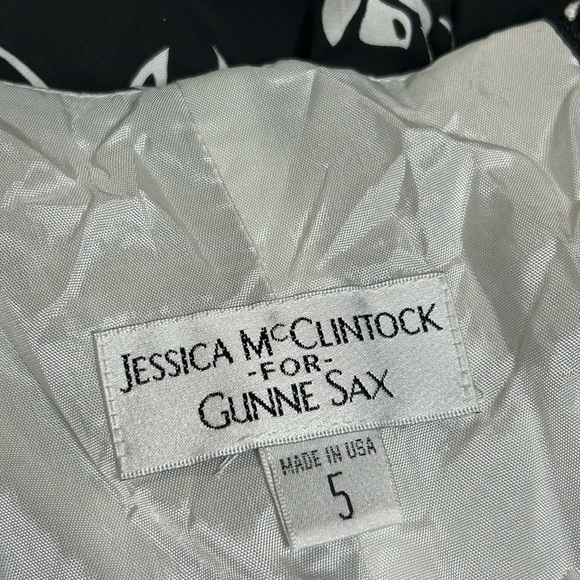 Jessica McClintock Gunne Sax Y2K Strapless Floral Damask Homecoming Dress - Picture 7 of 12